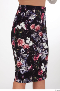 Babbie business dressed floral pencil skirt thigh 0008.jpg